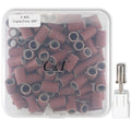 C & I Nail Sanding Bands 100 PCS Plus Upgrade Mandrel 1 PC, Nail Drill Bits for Acrylic Gel Nails Remove, Natural Nails Buffer for Nail Prep and Nail Shiner (Brown, #400 Triple Fine)