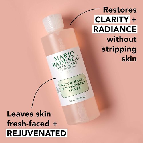 Mario Badescu Witch Hazel Facial Toner - Alcohol-Free, Infused with Lavender & Aloe Vera, 8 Fl Oz
