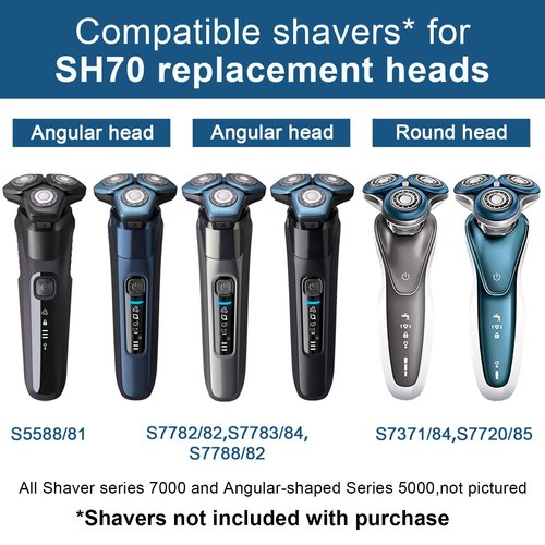 Philips Norelco SH70 Replacement Heads - Upgraded Blades for Series 7000 | 3-Piece Pack