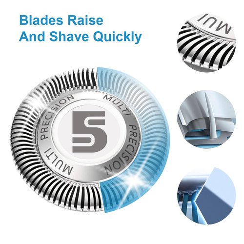 SH50 Replacement Heads for Philips Norelco Replacement Heads 5000 Series Shaver, Compatible with Philips Series 5000 (S5250, S5205, S5660/84, S5590/81,S5290/88,S5210/81), 6 pc-Pack