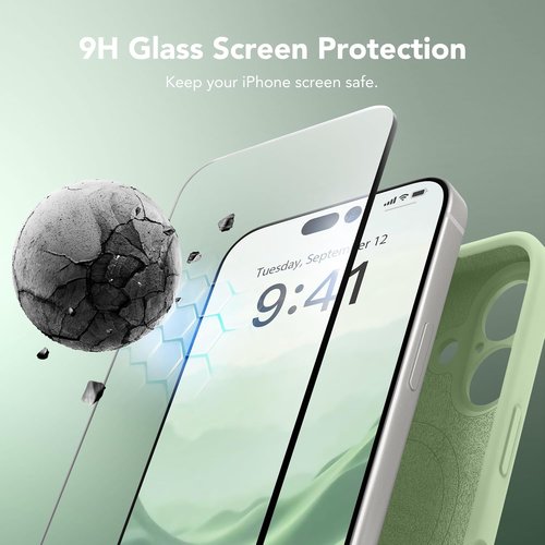 Skiennix Magnetic iPhone 17 Case - Shockproof Silicone with Full Camera Protection | Matcha Color