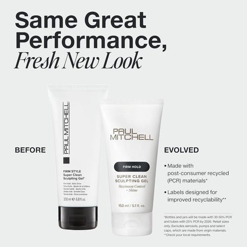 Paul Mitchell Super Clean Sculpting Gel - Firm Hold & High Shine Finish for All Hair Types