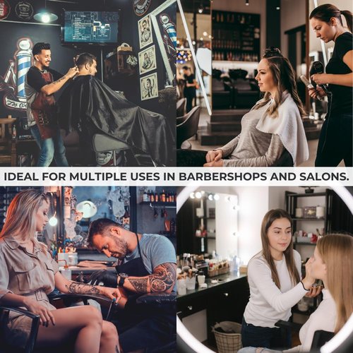HAPPYPOSH Magnetic Barber Mat, Large Magnetic Barber Mats For Clippers and Supplies, Barbershop Pad for Station, Beauty Salon Table Matt, Tool Organizer for Pro Hairstylist, 4PCS