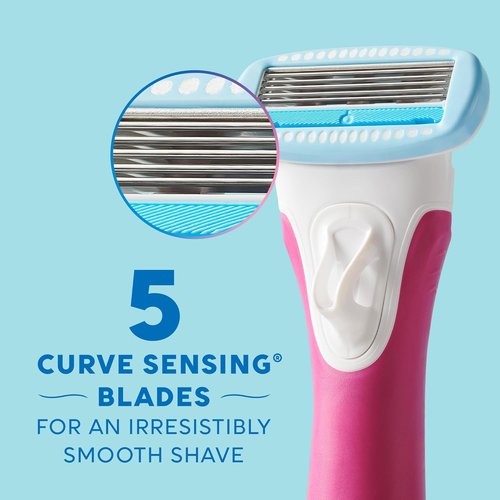 Schick Hydro Silk TrimStyle Razor - 2-in-1 Bikini Trimmer for Women | Waterproof Handle & 3 Refills Included