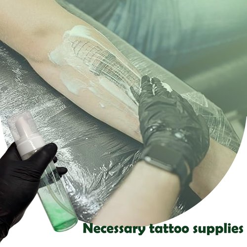 Miuxia Green Soap Tattoo 16.9OZ with 7OZ Foam Bottle Ultra Concentrated Green Soap Make 1.3 Gallons Tattoo Supplies