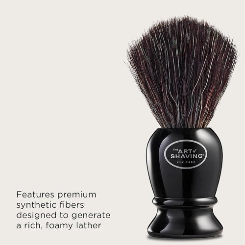 The Art of Shaving Original Shaving Brush - Premium Synthetic Fibers for Rich Lather | Pure Black