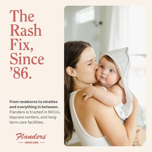 Flanders Buttocks Ointment - Zinc Oxide Diaper Rash Cream for Baby & Adult Skin | 4oz Tube for Heat Rash & Chafing Relief