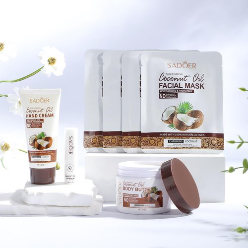 Coconut Spa Gifts for Women Birthday Self Care Kit Christmas Gifts Basket Thank You Relaxing Bath Sets for Moms Friends Co-worker Daughter Girlfriend Grandma Sister Teacher Daughter-in-Law