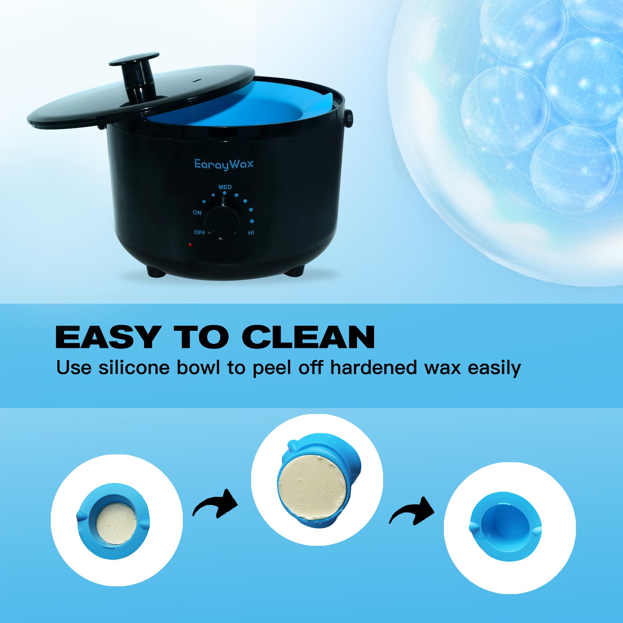 Wax Warmer for Hair Removal at Home, Portable Professional Wax Heater for Hard Wax Beads Fast Heating