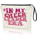 Cheerleader Makeup Bag - In My Cheerleader Era Travel Cosmetic Zipper Bag - Cheer Stuff Singer Fans Inspiration Merchandise - Gift for Cheer Lovers, Teammates, Girls, Women