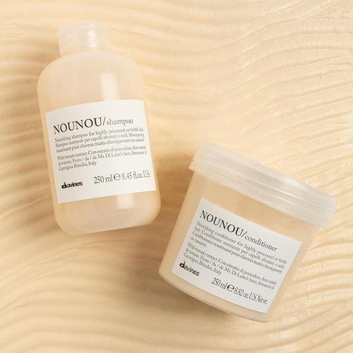 Davines NOUNOU Shampoo - Hydrating Deep Cleanser for Bleached & Damaged Hair | 8.45 Fl Oz