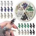 Nail Snake Charms - 6 Colours Gems Snake Nail Charms - 3D Diamonds Serpent Nail Charms Accessories, Punk Nail Snake Charms for Nails Making DIY Supplies