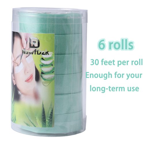 NswfDzkAloe Vera Makeup Tape Eye Shadow Shaping Multi Functional Adhesive Tape for Eyelash Implantation False Eyelash Extension etc【6volumesGreen】