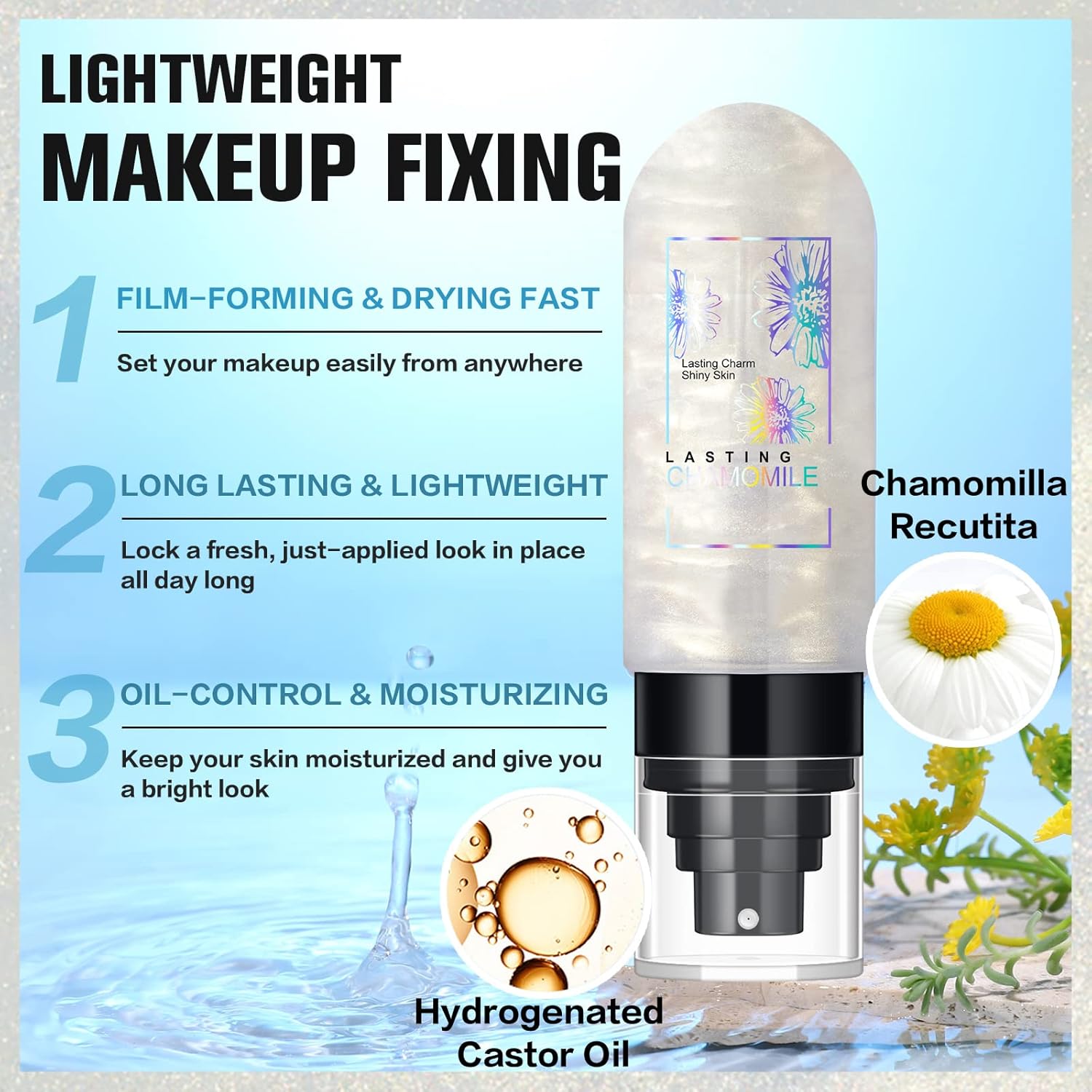 UCANBEMAKEUP Dewy Makeup Setting Spray - Hydrating & Illuminating Finish | Lightweight 3.15 Fl Oz