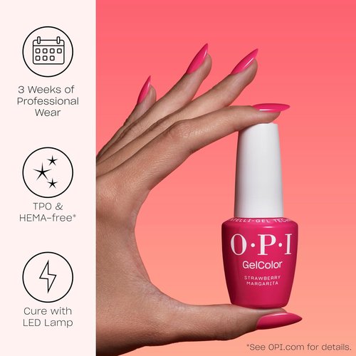 OPI GelColor Gel Nail Polish - Salon-Quality Shine & Long-Lasting Wear | White, Gray & Black Shades | 0.5 Fl Oz