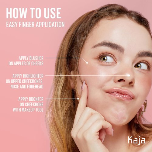 Kaja 3-in-1 Blendable Sculpting Trio - Play Bento | with Mango Seed Butter, Cream Bronzer, Powder Blush, and Highlighter, 00 Sugar Cookie