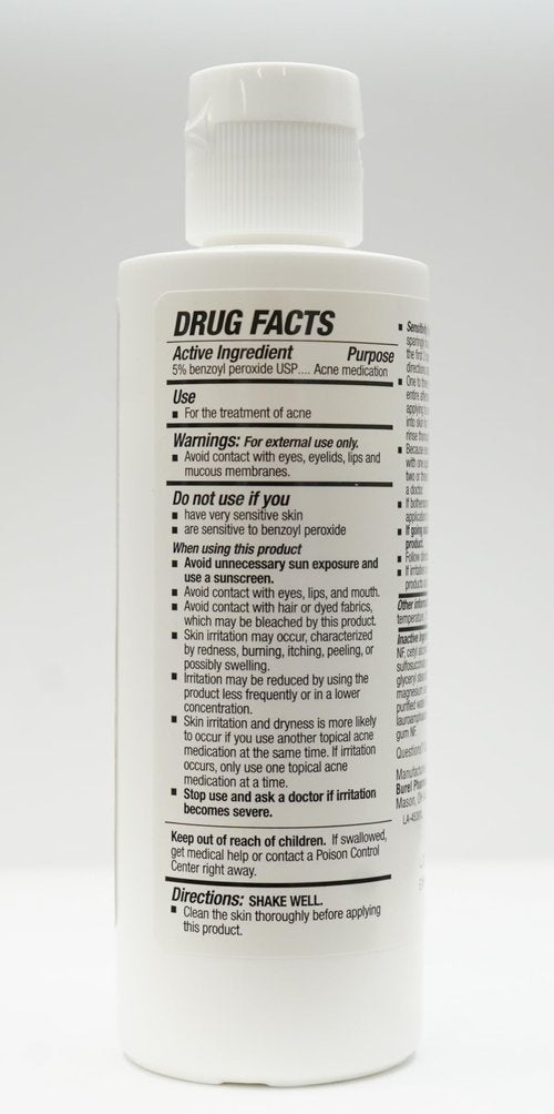 BurelPharma Benzoyl Peroxide Topical Face Wash 5% Acne Medication 5oz, 1 Count (Pack of 1)
