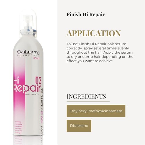 Salerm Texturizing Hair Serum - Hi Repair Formula for Damaged Hair - 100 ml | Rejuvenates & Adds Shine