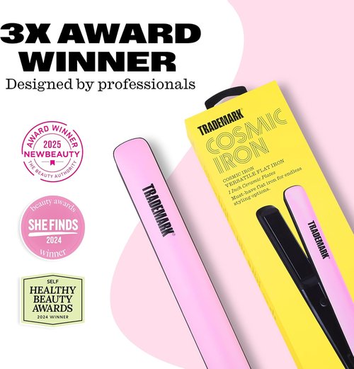 Trademark Beauty Cosmic Iron - Professional Hair Straightener for Effortless Styling | Pink