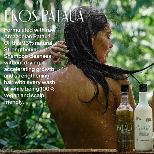 Natura Ekos Patauá Anti-Breakage Shampoo Refill - Strengthen Roots & Strands - Vegan Formula | 10.1 fl oz (300ml)