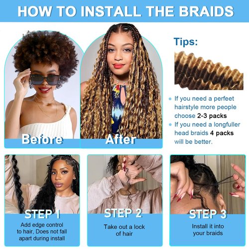 CIFENDIN Human Braiding Hair for Boho Braids 110g 16 Inch Burgundy Curly Boho Hair for Braiding Knotless 12A Deep Wave Wet and Wavy Bulk Bohemian 3 Bundles/Pack Color 99J