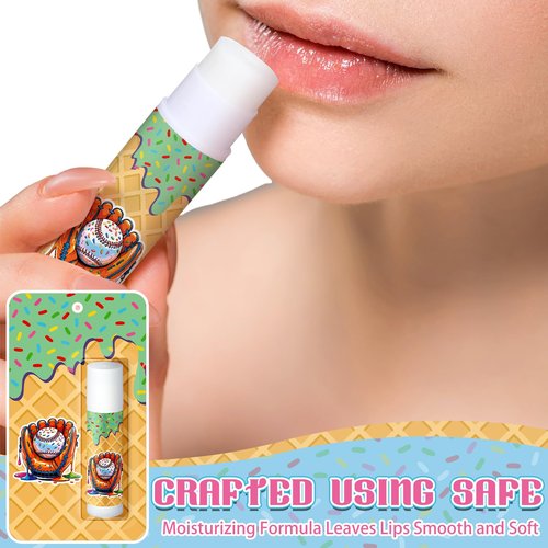 Loopeer 45 Pcs Ice Cream Drip Baseball Party Favors Gifts Decorations Bulk Ice Cream Drip Lip Balms Sports Baseballs Team Gifts Birthday Party Favors Inspirational Supplies for Teen Adults