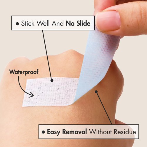 Embagol Lash Tape for Eyelash Extensions Blue Eyelash Tape for Extensions Sensitive Silicone Gel Easy Tear Breathable Medical Microporous Eyelash Extension Tape (0.98in 3.9yd, 6 Rolls)