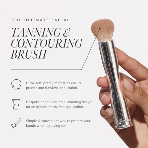 Loving Tan Flawless Face Tan Brush - Streak-Free Self Tanning & Contouring Tool | Vegan, Cruelty-Free, Premium Bristles