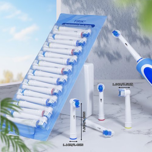 Toothbrush Replacement Heads, Compatible with Oral B Braun Replacement Brush Heads, 12 Pcs Professional Electric Brush Heads for Oral B Replacement Heads Refill, White