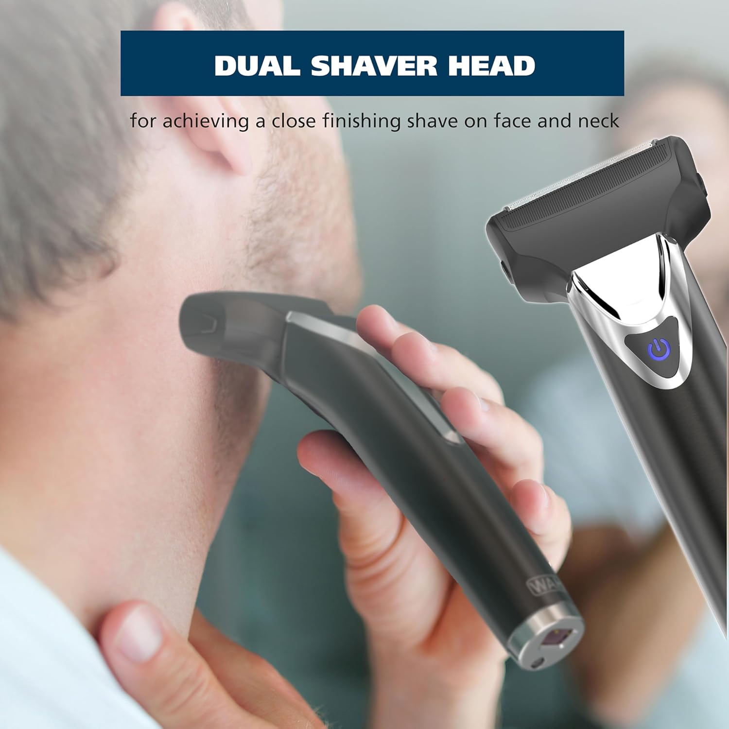 Wahl USA Stainless Steel Lithium Ion 2.0+ Beard Trimmer - Rechargeable Men's Grooming Kit | Electric Shaver & Nose Ear Trimmer