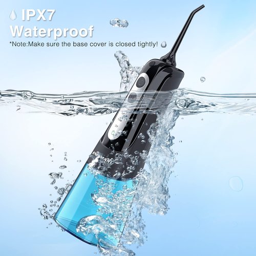 INSMART Water Flosser for Teeth: Cordless Dental Electric Flosser for Oral Care,Rechargeable Floss DIY Mode IPX7 Waterproof,Portable Travel Flossers Set for Teeth Cleaning with 4 Modes