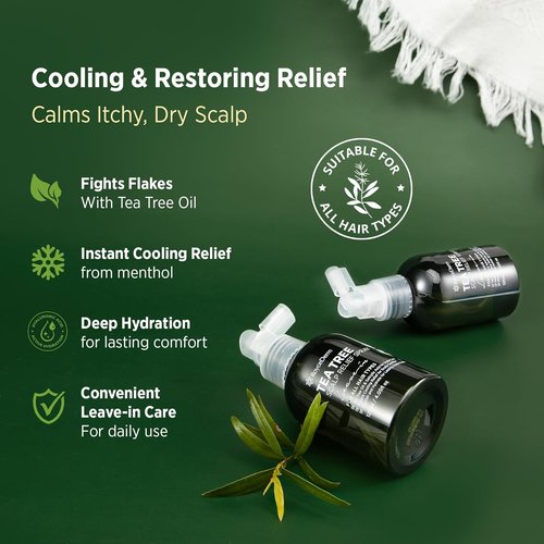 RoyceDerm Tea Tree Scalp Relief Spray - Comfort, Hydration & Balance - Conditioning Support for All Hair Types