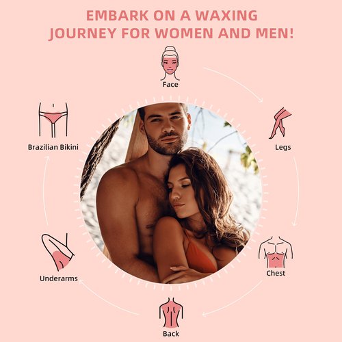 GIRLEARLE 2.5lb Unscented Wax Beads for Hair Removal, Brazilian Bikini Hard Wax for Women Men, Hard Wax beads Perfect for Full Body Legs, Face and Underarms at Home Waxing Beads for Sensitive Skin