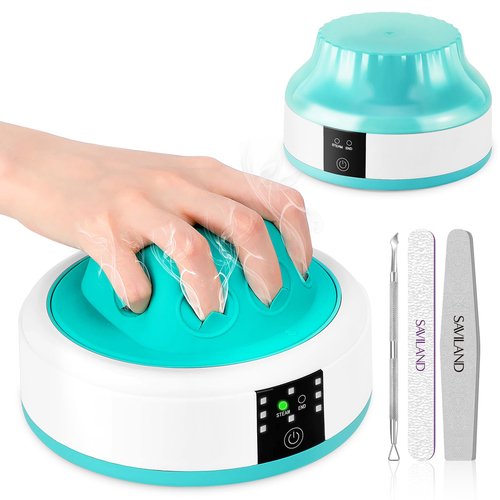 SAVILAND Gel Nail Polish Remover Machine: Electric Nail Soaking Bowl Automatic Steam Quick Remove Gel Steam Gel Polish Remover Portable Nail File Tools Salon Home DIY
