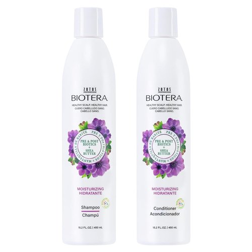 BIOTERA Moisturizing Shampoo & Conditioner Set - Hydrates Dry, Medium & Fine Hair | Vegan, Cruelty-Free | 15.2 Fl Oz