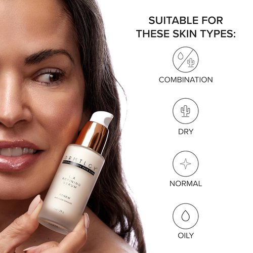 DRMTLGY Lactic Acid 12% Refining Serum - Exfoliating Face Serum with Brightening Licorice Root Extract | 1oz