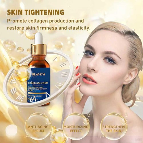 OLAVITA Anti-Aging Serum - Vitamin C, Retinol & Aloe Formula for Fine Lines & Pores | 2-Pack