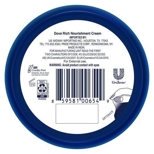 Dove Body Love Rich Nourishment Cream - Fast-Absorbing 72-Hour Moisturizer for Dry Skin | Travel Size 2.53 OZ (Pack of 12)