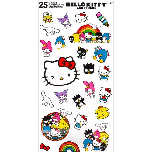 Hello Kitty Press-On Nails for Kids - Bundle with 12 Kitty Stick-On Nails Plus Nail Art Stickers, More