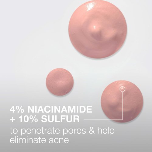 Neutrogena Stubborn Acne Spot Drying Lotion - Fragrance-Free Acne Treatment with 10% Sulfur & 4% Niacinamide, 1.0 fl. oz