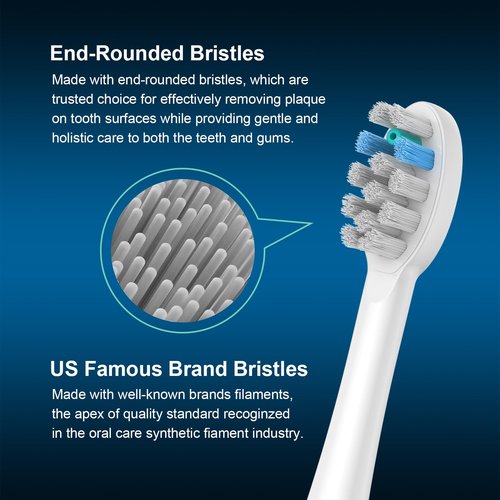 FitMount 6 Pack Toothbrush Replacement Heads Compatible with WaterPik Sonic Fusion 2.0, FitMount Flossing Brush Head Fit for Water-Pic SF-01W SF-02W and 2.0 SF-03 SF-04