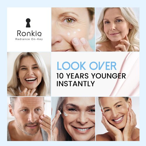 RONKIE Instant Eye Face Lift Cream: Reduces Eye Bags Wrinkles Puffy Eyes Dark Circles Crow’s Feet in Minutes for Mature Skin of Middle-aged Women 1 Fl Oz