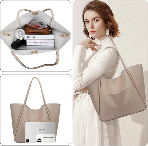KKXIU Tote Bag - Vegan Leather Shoulder Purse with Large Capacity for Travel | Stylish & Durable
