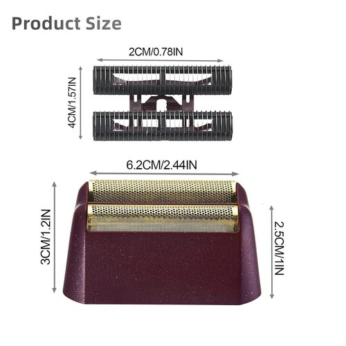 3 Pack Professional 5 Star Series Finale Shaver Replacement Foil and Cutter Bar Assembly Compatible With Wahl Shaver Foil 7031-100, 7043-100 Super Close Shaving Replacement Heads， (Black)