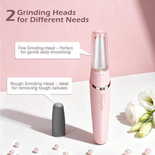 Glowelle Electric Foot Callus Remover, Electric Callus Remover for Foot, Rechargeable Portable Pedicure Tool Kit, Smooth Foot File Tools for Dead Hard Cracked Dry Skin, Foot Care for Women,Men Gift