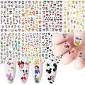Cartoon Nail Art Stickers Cute Cartoon Nail Decals 3D Self-Adhesive Nail Art Supplies Designer Nail Stickers for Women Acrylic Nails Decoration Accessories 7 Sheets