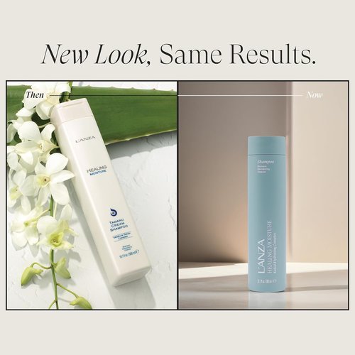 L'ANZA Healing Moisture Shampoo - Deep Hydration & Anti-Frizz Formula for Damaged Hair | Color Safe, Sulfate Free