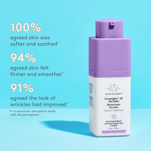 Drunk Elephant Ceramighty AF Eye Balm - Hydrating Eye Cream for Smooth, Youthful Skin