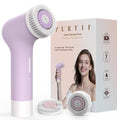 PURTIF Electric Facial Cleansing Brush,Rechargeable Silicone Face Scrubber exfoliator,3 Speeds,Waterproof, Exfoliating & Massage,for Women Men Skincare, Romantic lavender Birthday Valentine's Day gift