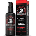 Bossman Organic Mustache & Beard Oil - Natural Moisturizer with Jojoba, Argan & Avocado Oils | 2 oz, Hammer Scent